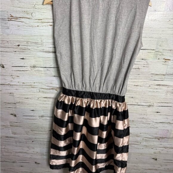 Anthropologie English Factory Black and Cream Sleeveless dress striped size smal - Picture 6 of 7